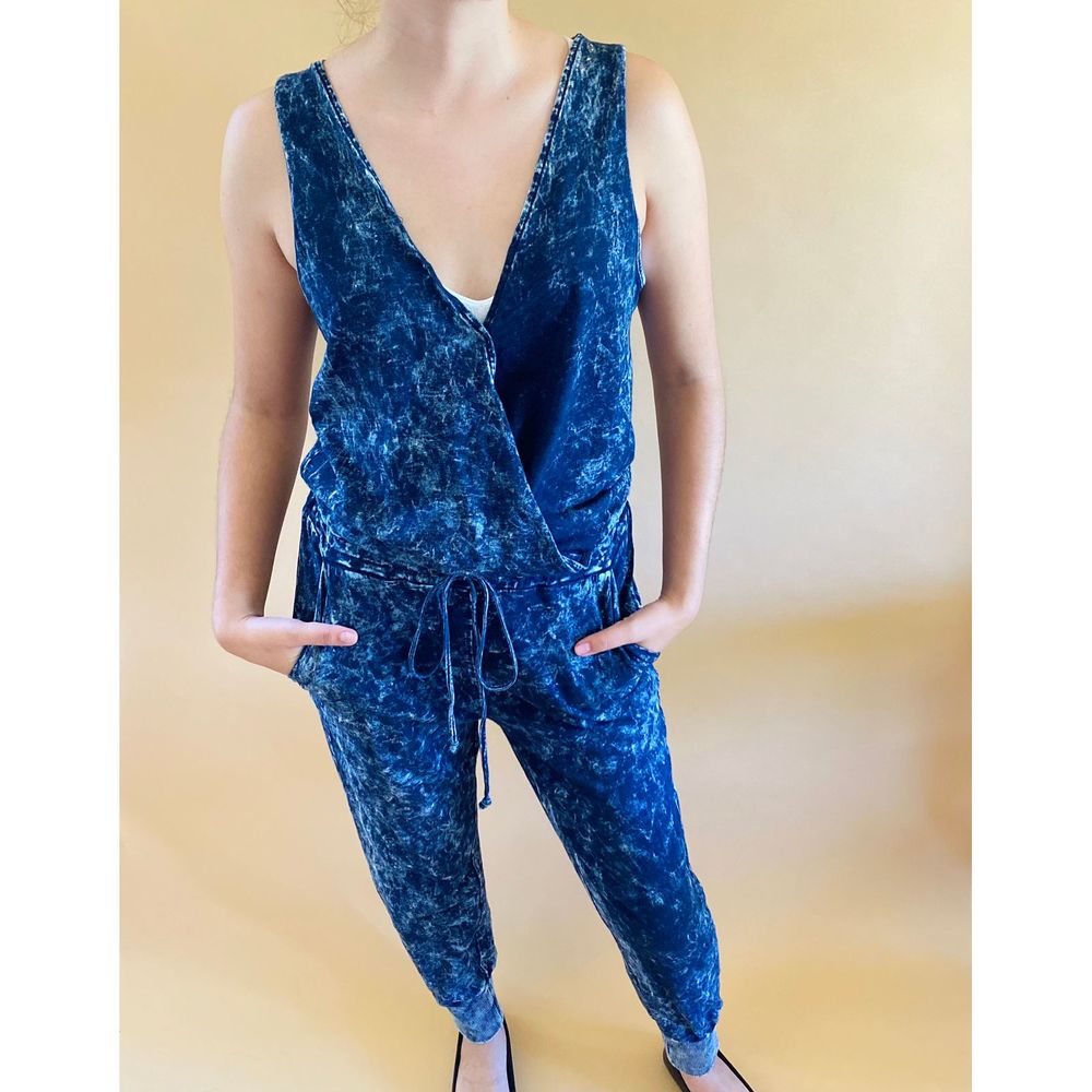 Standard & Practices Jersey Jumpsuit Indigo Blue S